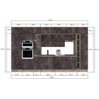 Bucatarie ZONE B 420 FRONT PAL K002 / decor 4299
